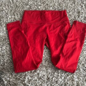 Fabletics Red High-Waisted Leggings